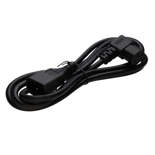 kenable Power Extension Cable Right Angle C13 IEC Male to Female C14 UPS Lead 2m Black [2 metres]