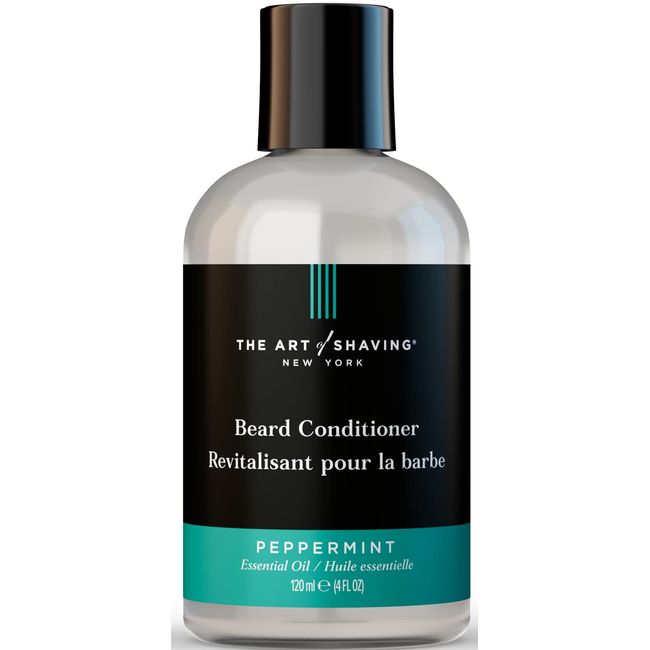 The Art of Shaving Beard Conditioner - Beard Softener to Nourish & Soften Beard Hair, Leaves Clean & Shiny Finish, Peppermint, 4 Fl Oz