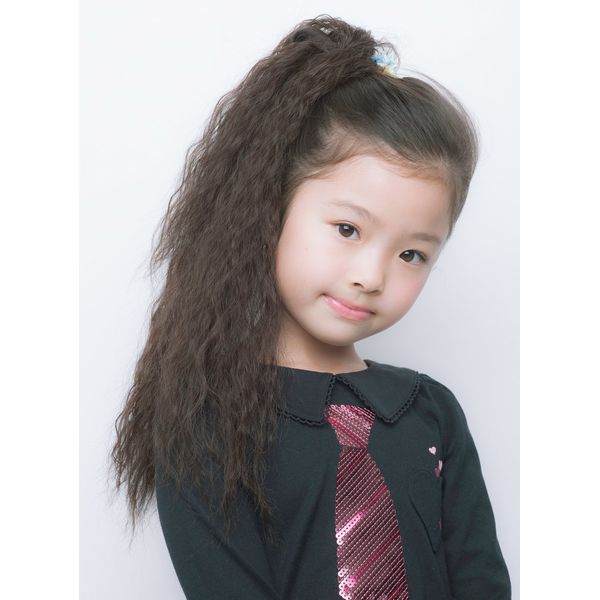 Girls Scrunchie Waffle Heat Resistant Dark Bouurane