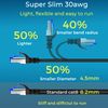 Rapink Patch Cables Cat8 5ft 10 Pack Slim, Cat8 Ethernet Patch Cable 40G Support, Snagless Cat 8 Patch Cable for Patch Panel to Switch, Flexiable Cat 8 Ethernet Cable Datacenter with Gold Plated