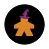 Spooky Witch Halloween Meeple Orange Purple PopSockets Swappable PopGrip