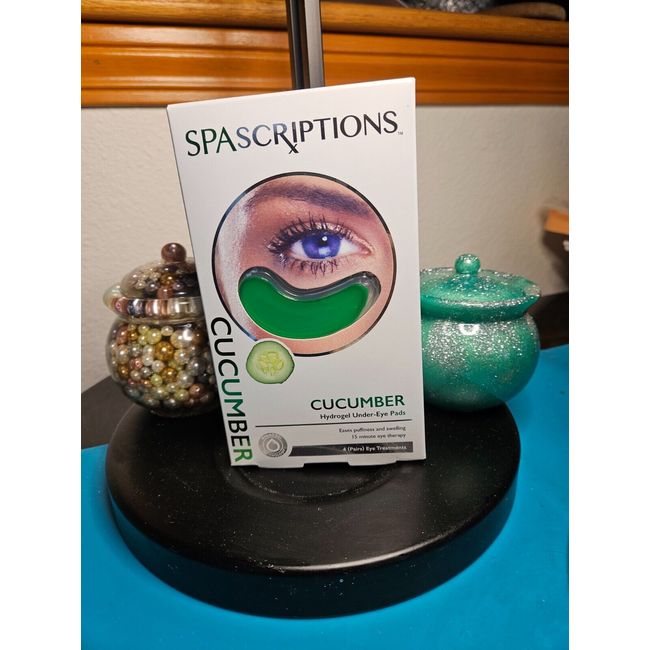 Four Pair~ Spa Scriptions Cucumber Hydrogel Under Eye Pads Firm Hydrate Restore