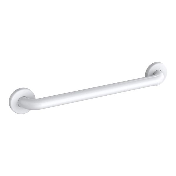 WingIts WGB5YS18WH STANDARD Series 18-Inch Length x 1.25-Inch Diameter Polyester (YS) Painted Stainless Steel Grab Bar, White