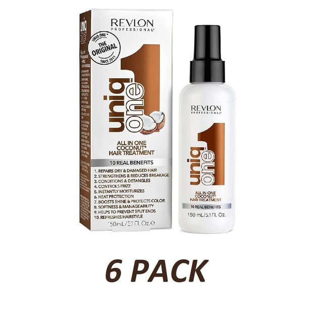 REVLON Uniq One Coconut All in 1 Hair Treatment 5 oz  (6 Pack)