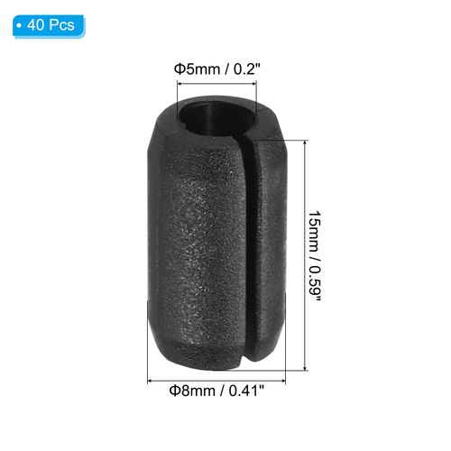 sourcing map Kitchen Sink Rack Feet, 40pcs 5mm ID x 8mm OD Rubber Sink Replacement Wire Bumpers Protector for Protective Sink Grid, Black