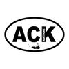 CafePress ACK Nantucket Map Oval Sticker Oval Car Bumper Sticker