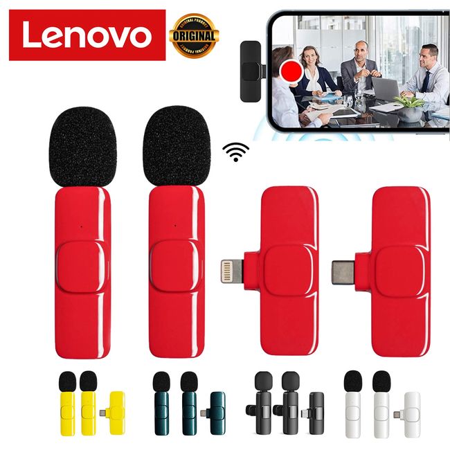 Wireless Lavalier Microphone for iPhone Android - Plug and Play Bluetooth  5.3 Lapel Mic with Clip for Video  Interview Recording Facebook Live