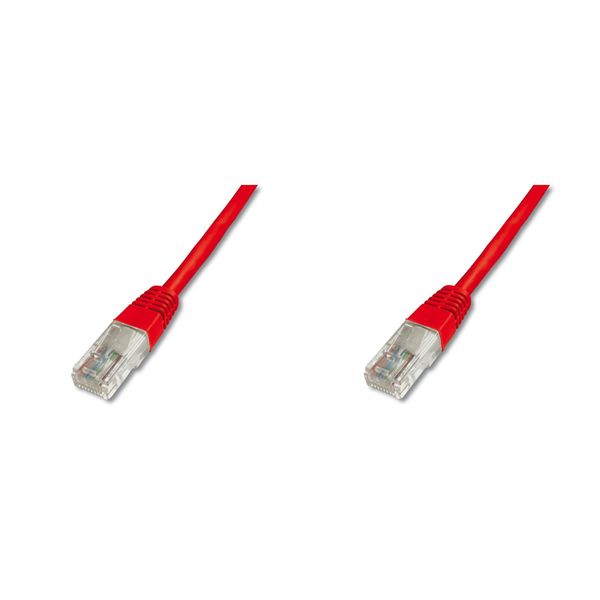 Digitus LAN Cable Cat 5e - 5m - RJ45 Network Cable - U/UTP Unshielded - Compatible with Cat6 & Cat5 - Red