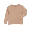Leveret Long Sleeve Solid T-Shirt 100% Cotton (8 Years, Beige)