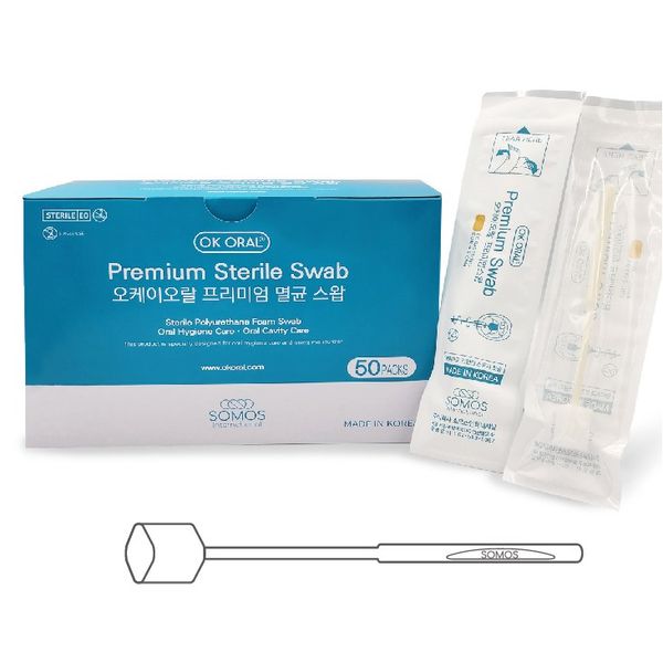 [[Sterilized]] OK Oral premium sponge toothbrush Korea’s only sterilized sponge toothbrush Nursing hospital long-term inpatient care toothbrush Oral care OK Oral straight type 50 individually packaged, 1 box