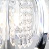 Ceiling Shade in a Chrome Finish with Clear Acrylic Droplets