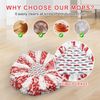 DLAIMI 2 PCS Mop Head Replacement Microfiber+1 PC Red Spin Mop Head Base+1PC 4-Section Handle Compatible with Vileda EasyWring 1-Tank System