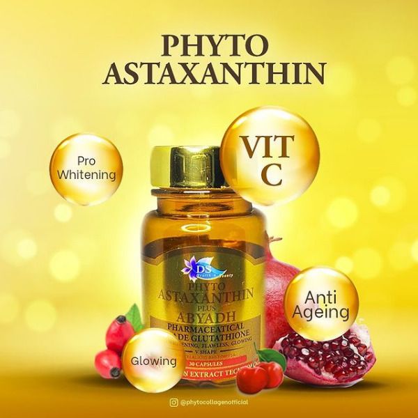 Phyto Astaxanthin Plus 30 caps Original Ship Frm Malaysia Glowing Skin+Free Gift