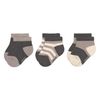 LÄSSIG Children's trainer socks, set of 3, anthracite/taupe, size 23-26