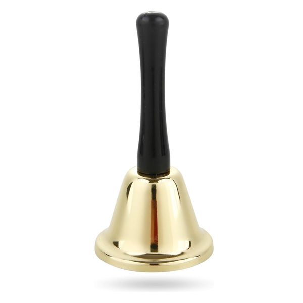 Gold Bell as Santa Accessory - Santa Bell & Christmas Bell - Extra Loud Sound - Santa & Santa Claus