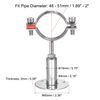 sourcing map Wall Mount Ceiling Mount Pipe Support, 304 Stainless Steel Adjustable Pipe Bracket Clamp for 48-51mm Pipe