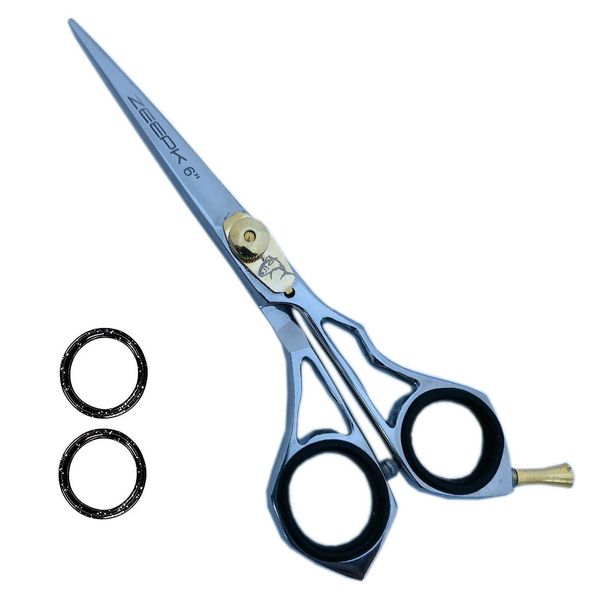 Zeepk 6" inch Hair Cutting kit scissors beard grooming kit for men shears professional haircut haircutting system barber scissor with adjustable tension screw hairstylist gift ideas trimming