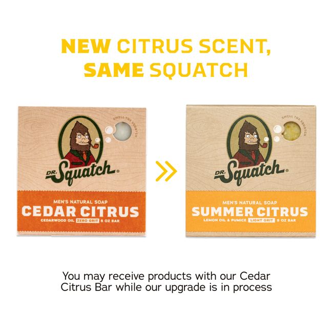 Dr. Squatch All Natural Bar Soap for Men, 3 Bar Variety Pack, Pine Tar,  Cedar Citrus and Bay Rum
