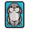 Lop Eared Bunny Rabbit Multi-Color Embroidered Iron-On Patch Applique - Mini 2.0 Inch