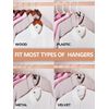 Space Saving Hanger Hooks 60 Pack, Black Clothes Hanger Connector Hooks, Heav...