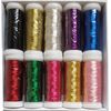 10 Metallic Embroidery Machine Thread Spools,10 Different Colour 220 Yards Each, For Embroidery and Sewing Projects