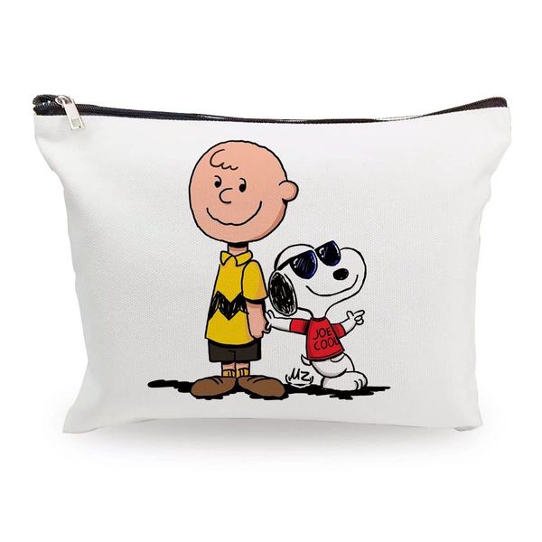 Snoopy Women's Makeup Pouch, Mini Pouch, Functional, Large Capacity, Lightweight, Business Trips, Travel Pouch, Snoopy12