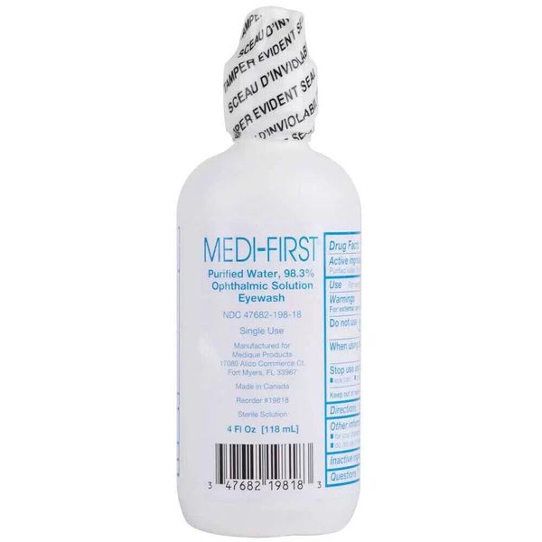 Medi-First Ophthalmic Solution 4 Fl Oz. Eye Wash Bottles (10 Count), MS55740