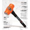Groz 34523 16" Indestructible Sledge Hammer, 8 lb