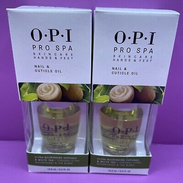 2 OPI Pro Spa skincare Hands & Feet NAIL & CUTICLE OIL .5oz Ultra Nourishing NIB