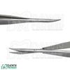 2 Pcs Castroviejo Scissors Straight & Curved Set 4.5" Micro Surgery Instruments