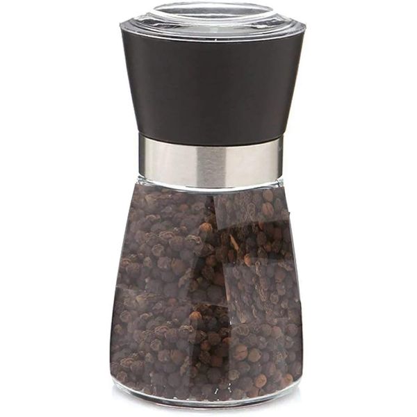 Black Pepper Grinder | 280 Gram | Whole Black Pepper | Glass Grinder | Kali Mirch