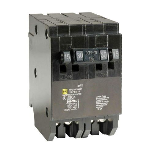 Square D HOMT1515230 Homeline 215Amp SinglePole 130Amp TwoPole Quad Circuit Breaker