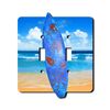Off The Wall Plates - Beach Surf Board - Double Gang Light Switch