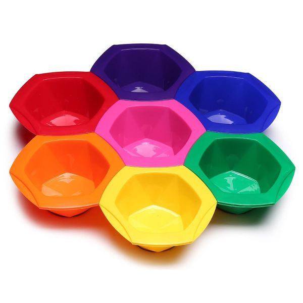 Hair Color Mixing Bowls in Rainbow Colours (Pack of 7)