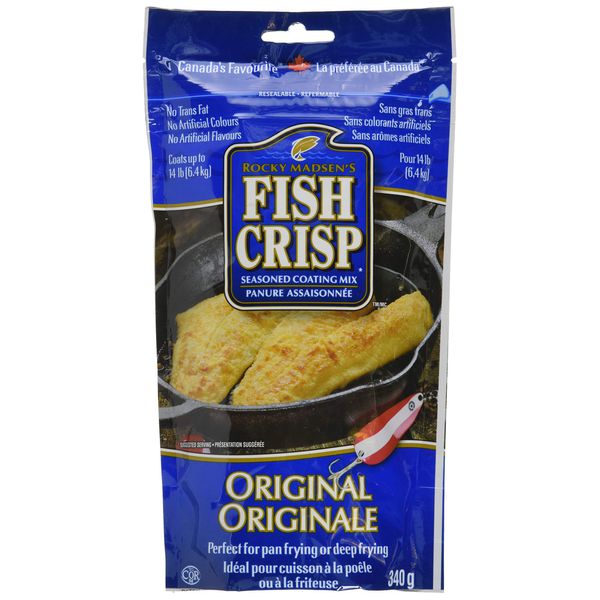 Rocky Madsen's Fish Crisp Seasoned Coating Mix Original 340g/12oz Imported from Canada}