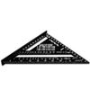Triangular Ruler, Circular Saw Ruler, Right Angle Ruler, Black Protractor, Multi-Angle Ruler, Double Sided Scale Protractor, Multi-Angle, Aluminum Alloy Protractor, Multi-Angle, 0-90 Degrees, Easy to