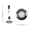 MiniSun | Modern Black Chrome Recessed GU10 Ceiling Downlight Fitting | Ceiling Lighting, Home Décor & Improvement Essential