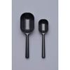 Short Dark Grey Measuring Spoons Tablespoons and Teaspoons Set