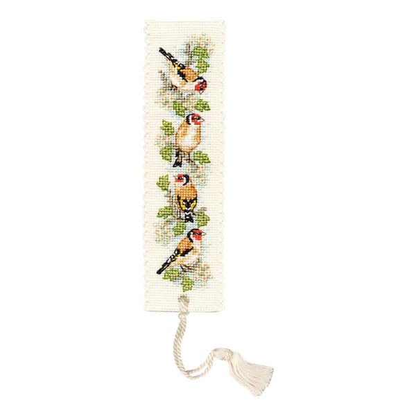 Goldfinches Bird Bookmark Cross Stitch Kit - Textile Heritage