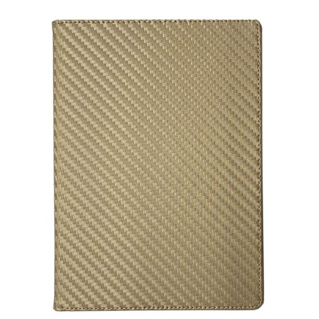 Notebook Cover B6 Carbon Gold Notebook Cover Book Cover Plain Side Opening Synthetic Leather Notebook Type PU Leather