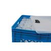 Sunware Square Glass Box – 52 Litres – with Lid – for 60 Beer or Lemonade Glasses – Blue