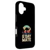 G'Day Mate Kangaroo Retro Sunset Silhouette Case for iPhone 16