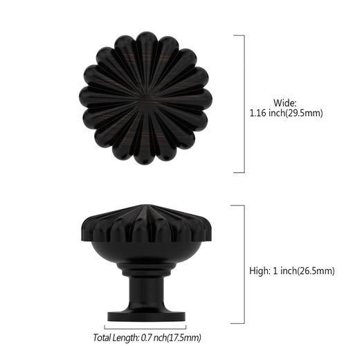 Asidrama 10 Pack Oil Rubbed Bronze Kitchen Cabinet Knobs for Dresser Drawers - Zinc Hardware