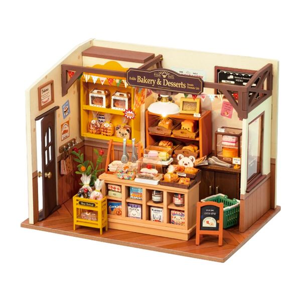 Dokurundo ® Robotime DIY Miniature House Doll House (Mori Bakery)