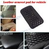 Soft PU Leather Armrest Cushion Console Middle Organizer Black Elbow Pad Cover