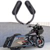 For Harley Davidson Road Glide Custom Motorcycle Rearview Side Mirrors Mini Oval
