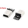 uxcell Mini USB B Type Male Connector 5 Pin Solder Plug Adapter Replacement Part