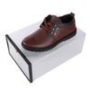 Periea 'Leah' Shoe Storage Boxes - Stackable - for Men's Shoes – Front Opening - 10 Pack (Black Frames)