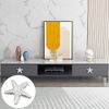 LLDYNW 4pcs Starfish Handles - Kitchen & Dresser Knobs, Right Angle, Cabinet & Drawer Pulls (Bright Silver)