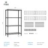 4 Tier Wire Storage Shelf Adjustable Heavy Duty Garage Shelving Kitchen Rack 60"